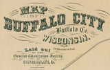 1857 Map of Buffalo City Wisconsin