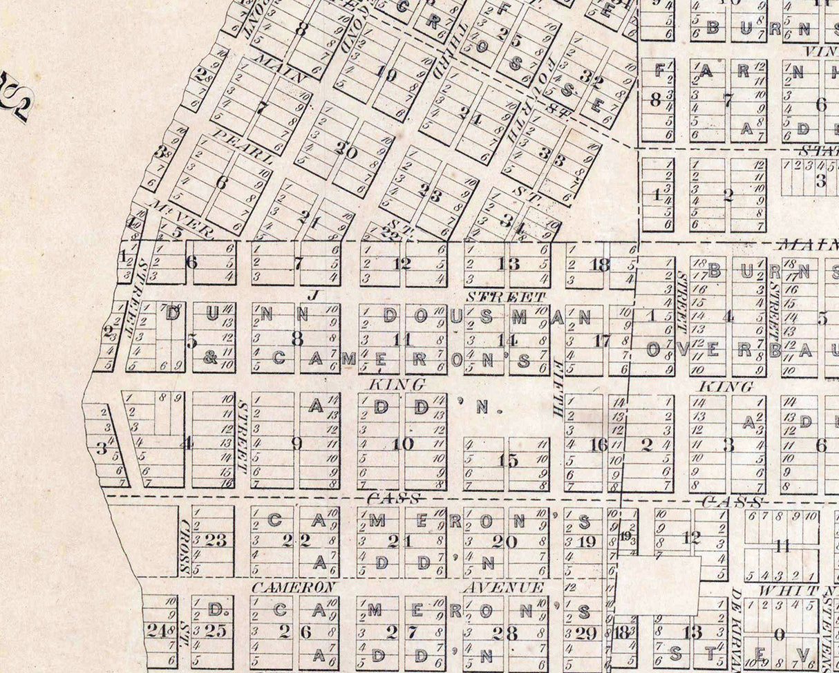 1857 Map of La Crosse Wisconsin