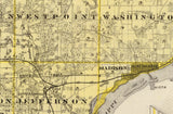 1875 Map of Lee County Iowa