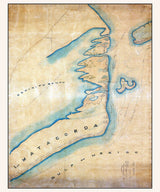 1862 Map of Matagorda Island Texas