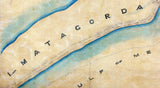 1862 Map of Matagorda Island Texas