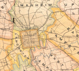 1905 Map of Lancaster County Pennsylvania