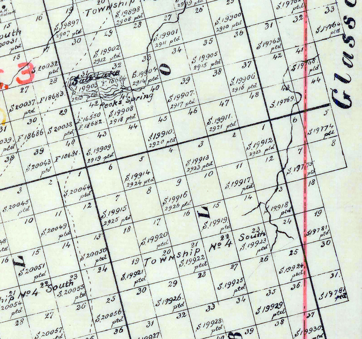 1888 Map of Midland County Texas