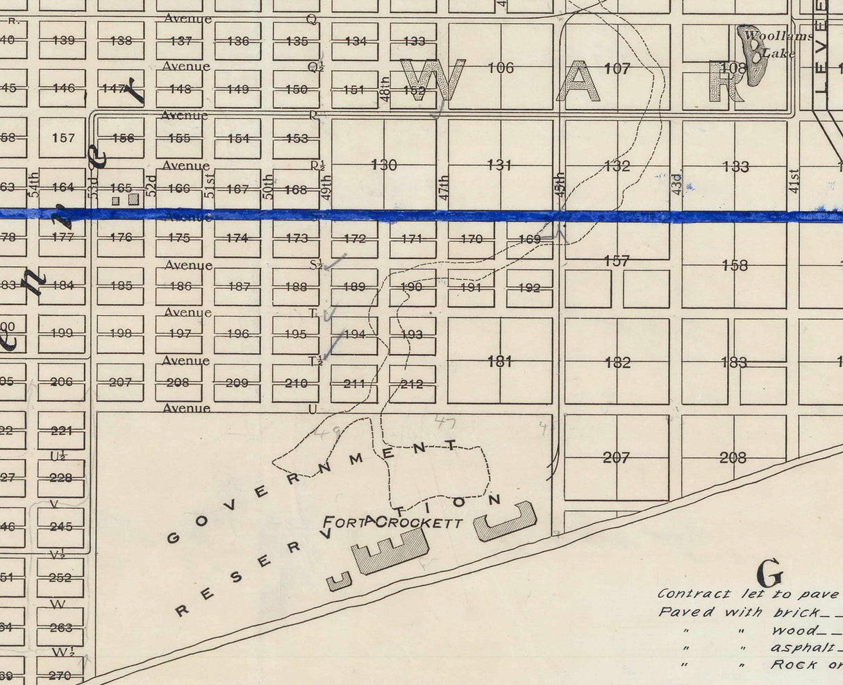 1904 Map of Galveston Texas