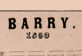 1860 Map of Barry Pike County Illinois