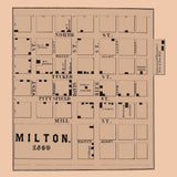1860 Map of Milton Pike County Illinois