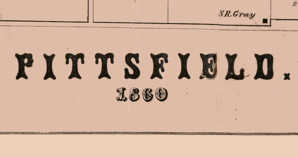 1860 Map of Pittsfield Pike County Illinois