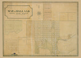 1860 Map of Holland Ottawa County Michigan
