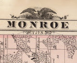 1875 Map of Monroe County Iowa