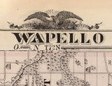 1875 Map of Wapello County Iowa