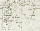 1895 Farm Line Map of Cameron County Texas Boca Chica