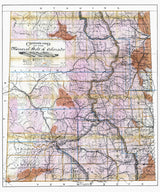 1882 Map of The Mineral Belt of Colorado