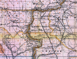 1882 Map of The Mineral Belt of Colorado