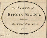 1796 Map of Rhode Island