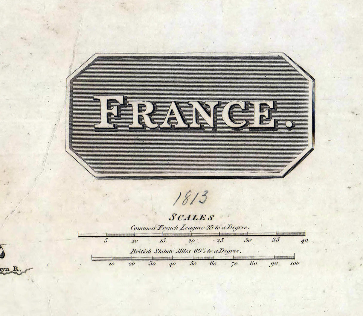 1813 Map of France