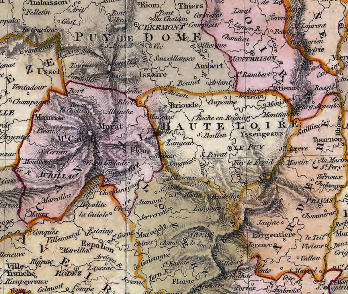 1813 Map of France