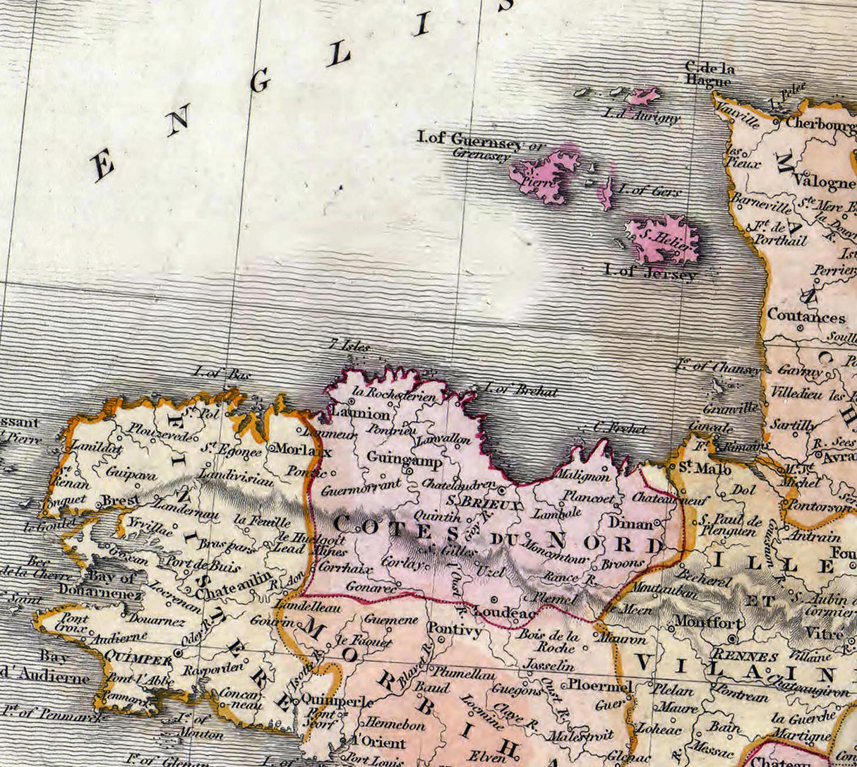1813 Map of France