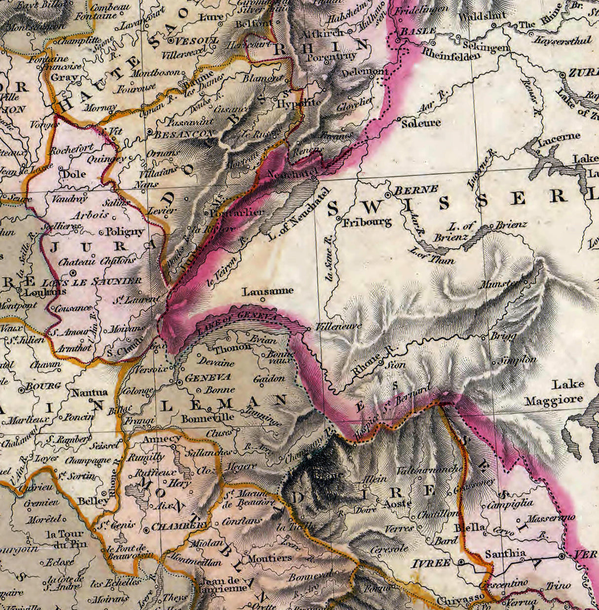 1813 Map of France
