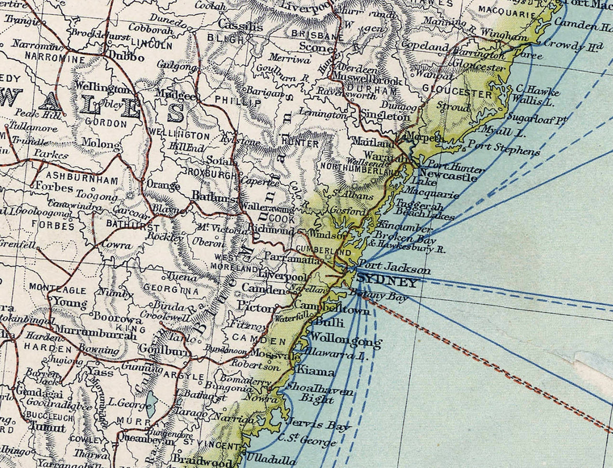 1910 Map of Australia