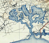 1917 Map of Oahu Hawaiian Islands