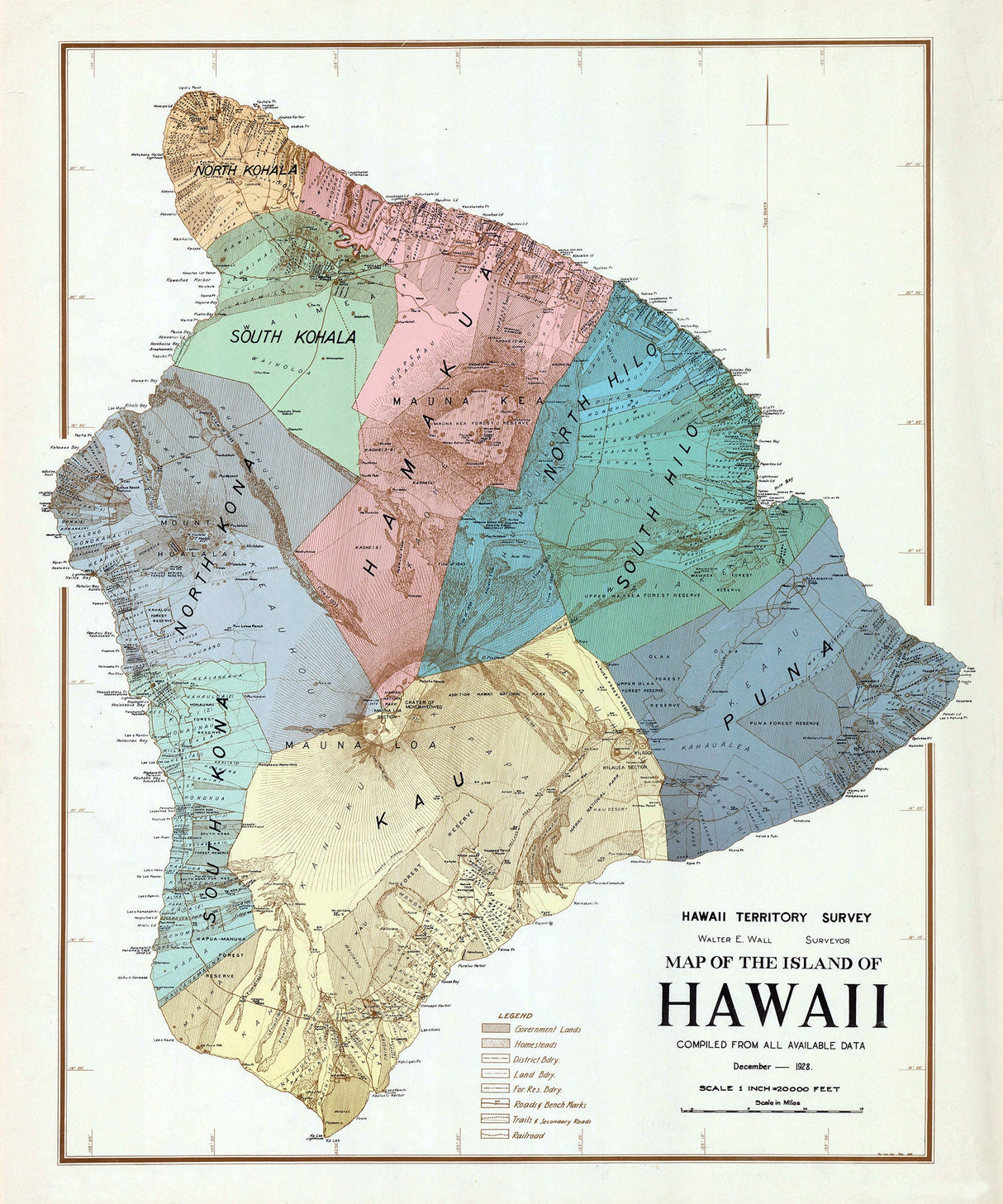 1928 Map of Hawaii