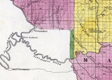 1833 Map of the Creek Territory Alabama