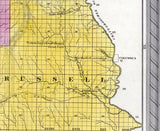 1833 Map of the Creek Territory Alabama