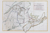 1845 Map of Nova Scotia New Brunswick and Lower Canada