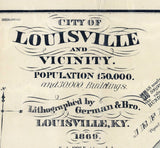 1869 Map of Louisville Kentucky