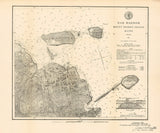 1887 Map of Bar Harbor Mount Desert Island Maine