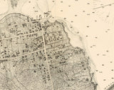 1887 Map of Bar Harbor Mount Desert Island Maine