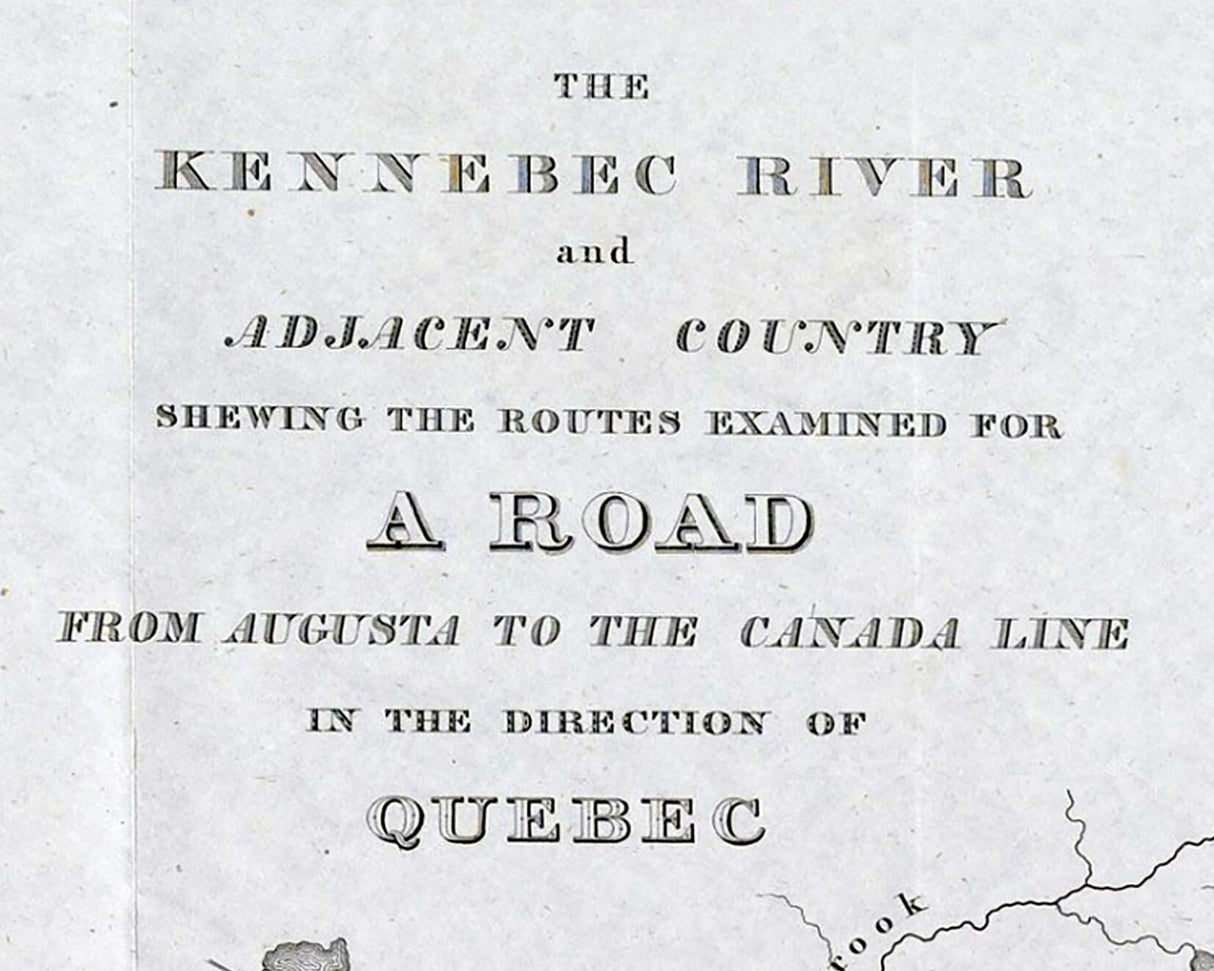 1834 Map of the Kennebec River and Adjacent Country