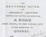 1834 Map of the Kennebec River and Adjacent Country