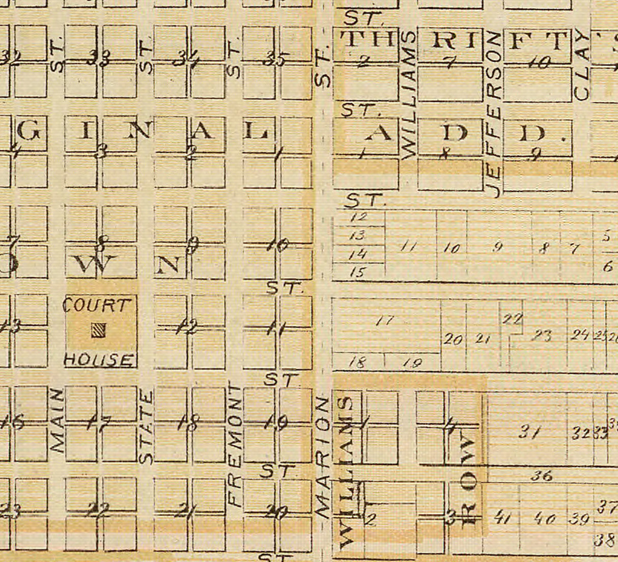 1875 Town Map of Boonsboro Boone County Iowa