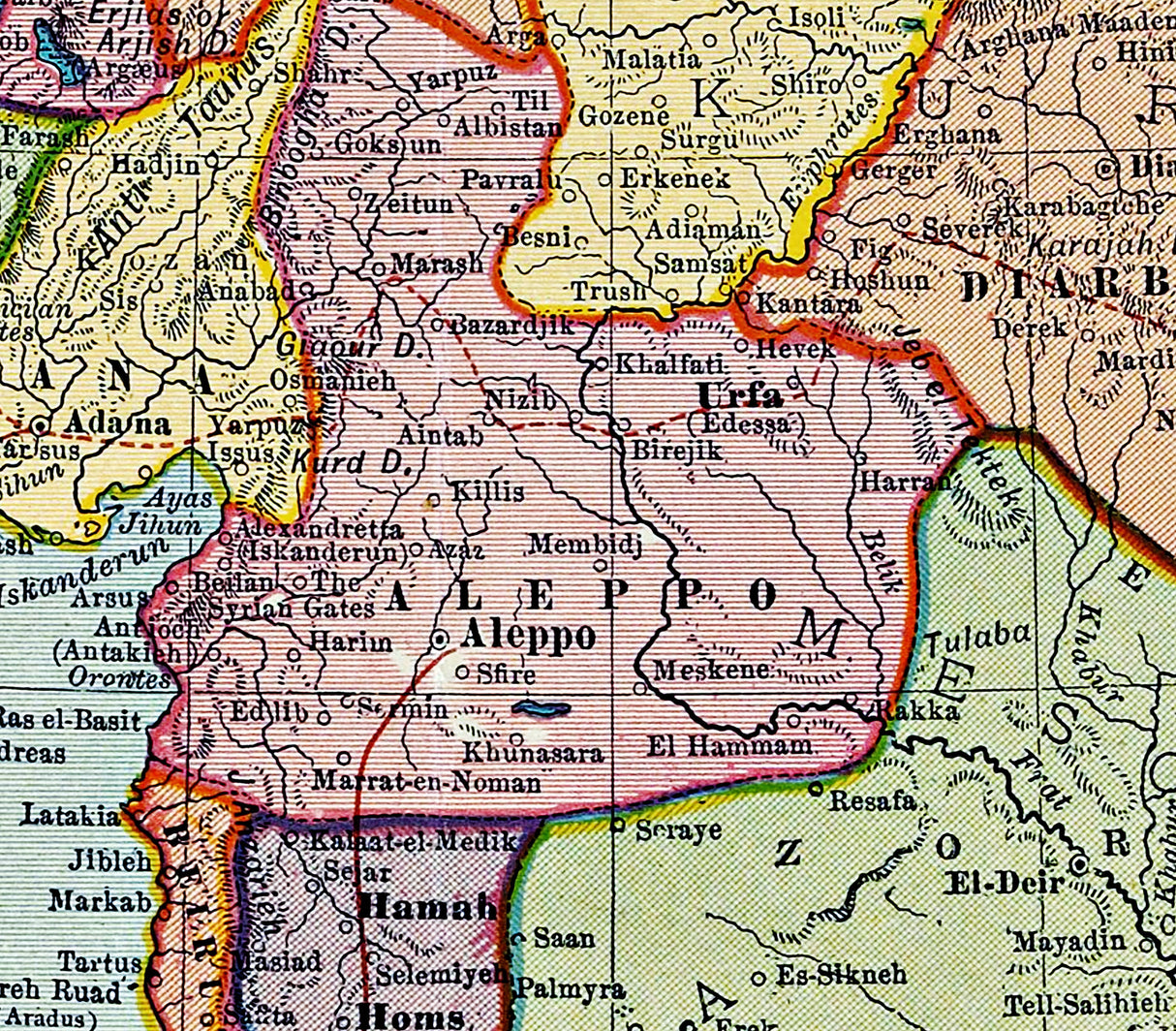 1910 Map of Turkey in Asia