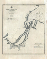 1864 Nautical Chart Mouths of Roanoke River North Carolina