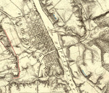 1867 Map of Fredericksburg Virginia