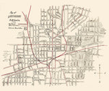1905 Town Map of Greensboro North Carolina