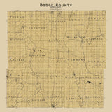 1899 Map of Dodge County Wisconsin