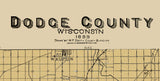 1899 Map of Dodge County Wisconsin