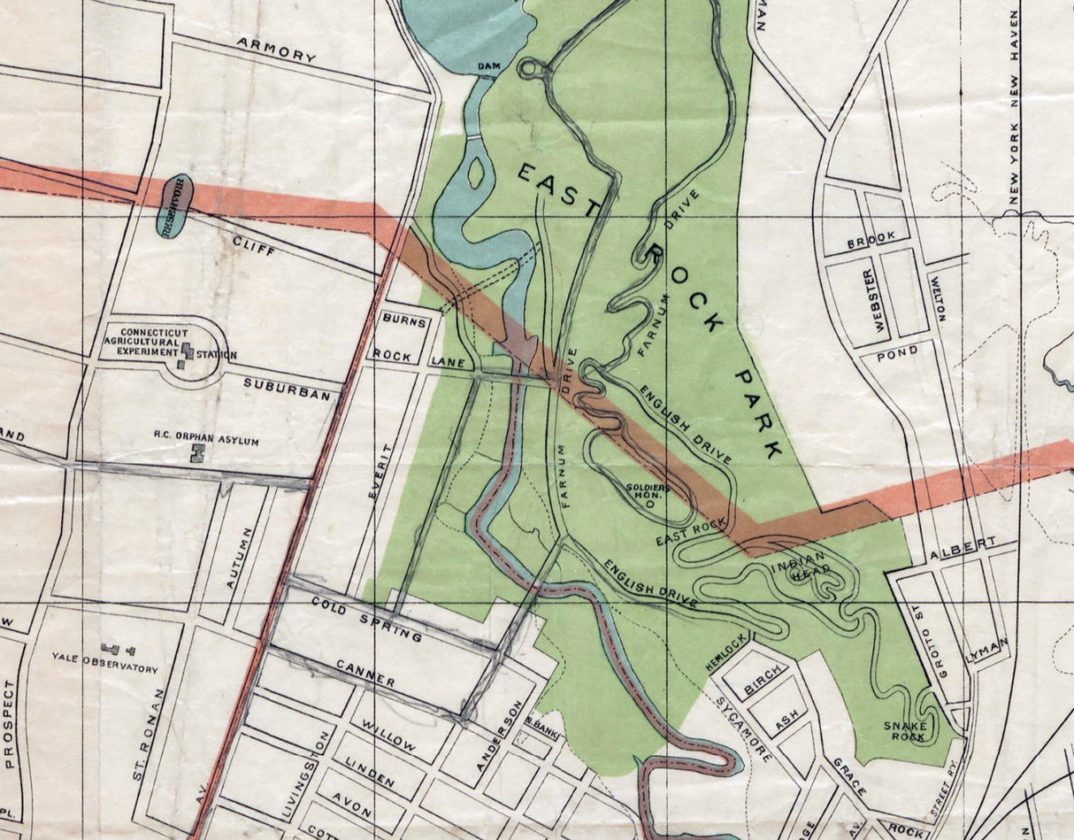 1893 Map of New Haven Connecticut