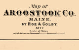 1877 Map of Aroostook County Maine