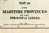 1878 Map of the Maritime Provinces Canada