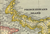 1881 Map of Nova Scotia New Brunswick and Prince Edward Island Canada