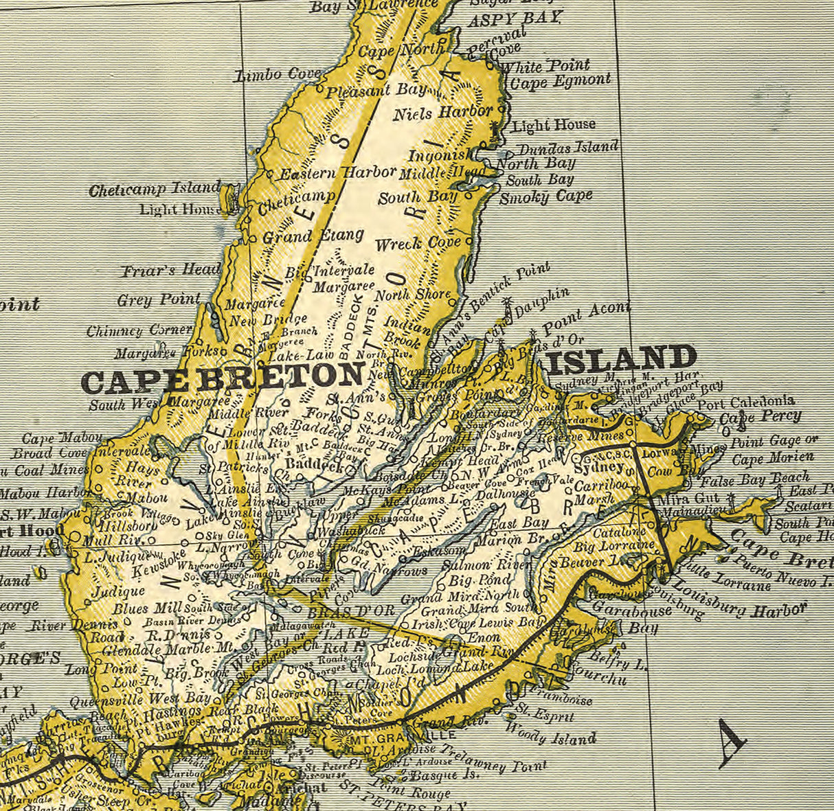 1881 Map of Nova Scotia New Brunswick and Prince Edward Island Canada