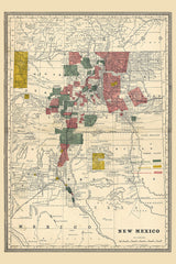 1881 Map of New Mexico