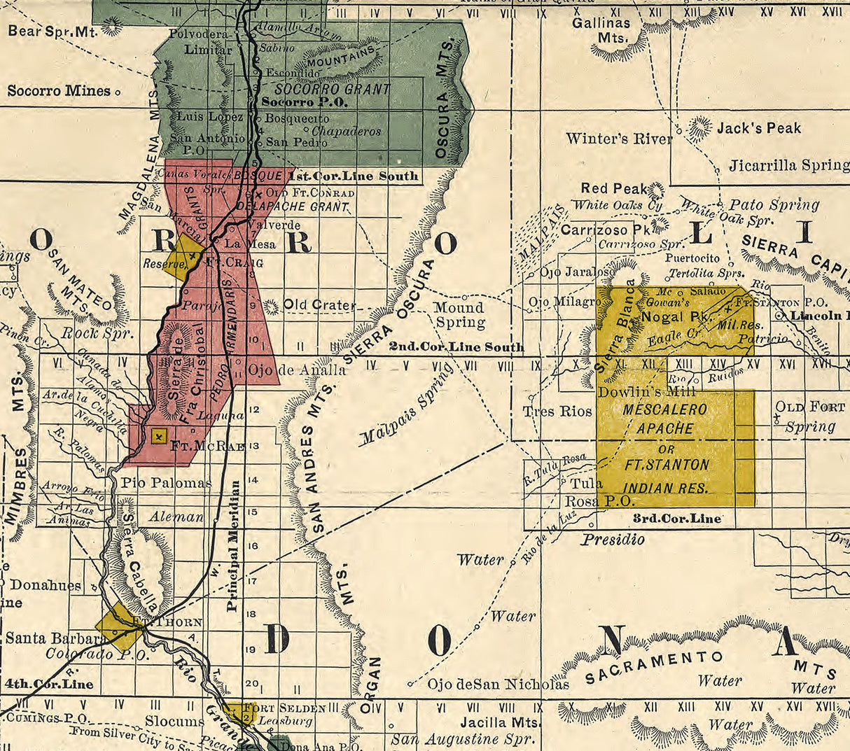 1881 Map of New Mexico