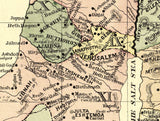 1881 Map of Palestine Old Testament Sketch