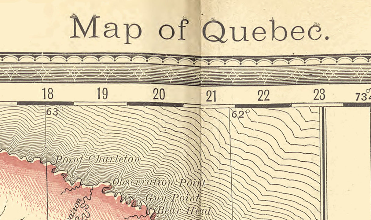 1881 Map of Quebec Canada