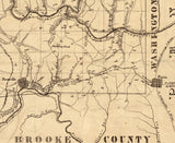 1852 Map of Hancock County Virginia